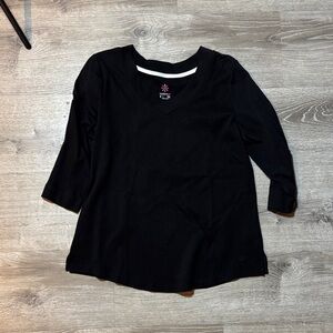 Isaac Mizrahi Black Top with White Trim
